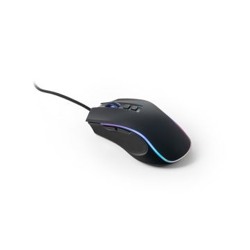 THORNE MOUSE RGB. Mouse de gaming cu cablu de 1.5 m și lumini LED RGB din ABS - Negru
