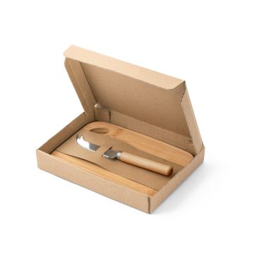 CAPPERO. Set cu platou și cuțit de brânză - Natural