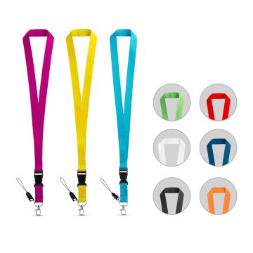 ANQUETIL. Lanyard din poliester cu carabina metalică