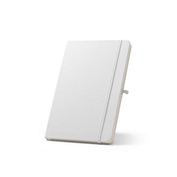 ANNE SUB. Caiet A5 din poliester reciclat (100% rPET) 300D, ideal pentru personalizarea prin sublimare - Alb