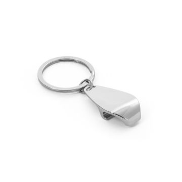 HELLI. Breloc din metal cu desfacator de sticle - Argintiu