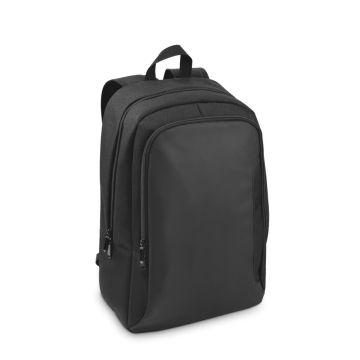 DRAMMEN. Rucsac pentru laptop din poliester reciclat 600D de înaltă densitate - Negru - 24 L