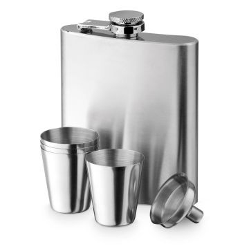 NOVAK. Set de sticla și căni - Argintiu - 200 mL, 20mL