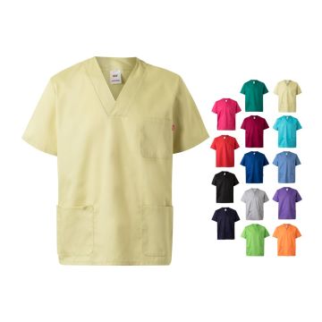 VL ILLAPA. Tunică din twill (190g/m²) cu mâneci scurte, din poliester (65%) și bumbac (35%)