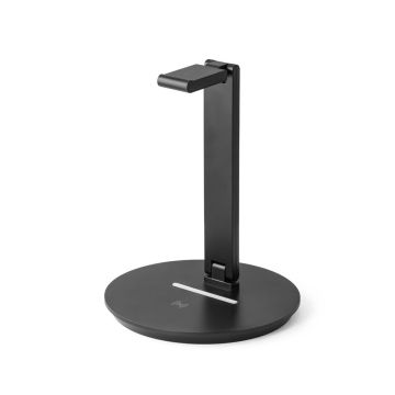 GERST. Suport pentru căști din ABS cu încărcător wireless încorporat - Negru
