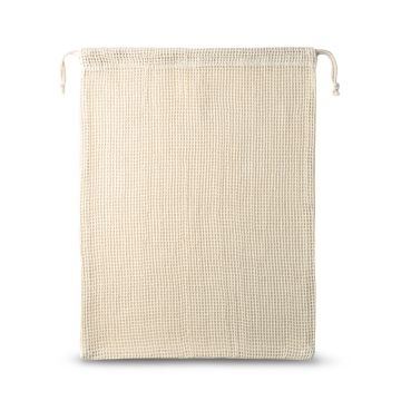 NAPOLI. Rucsac din 100% bumbac (120 g/m²) cu față din plasă de bumbac 100% (100 g/m²) - Natural deschis