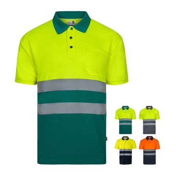 VL FORTUNA. Tricou polo Bird-eye (140g/m²) cu mâneci scurte, din poliester (100%)