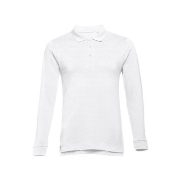 THC BERN WH 3XL. Polo mânecă lungă bărbați - Alb - 3XL