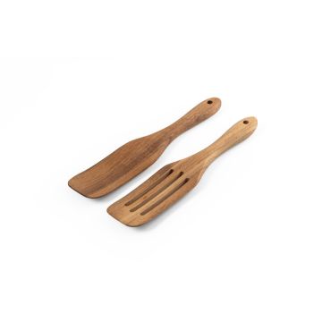 BATALI. Set de două tacâmuri din lemn de salcâm - Natural inchis