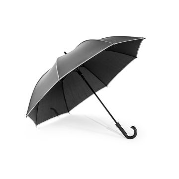 FINNLEY. Umbrelă 27” din poliester reciclat rezistent la vânt (100% rPET) pongee 190T - Negru