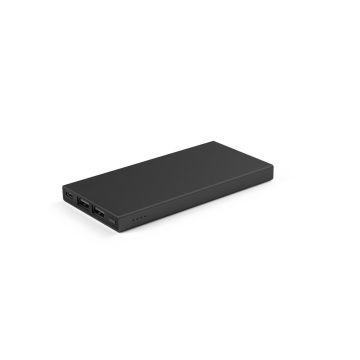 DOROTHY 5. Power bank de 5'000 mAh fabricat din aluminiu reciclat (100% rAL) - Negru