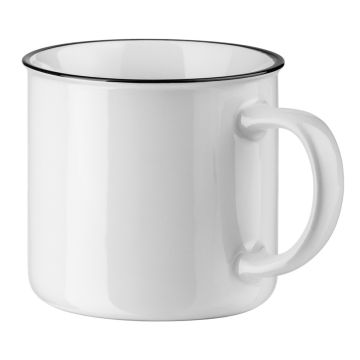 VERNON WHITE. Cana ceramica 340 mL - Alb