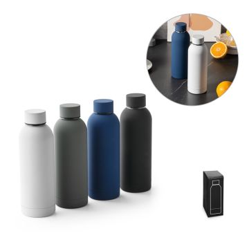 ODIN. Sticla din oțel inoxidabil (36% reciclată) cu perete dublu 550 mL