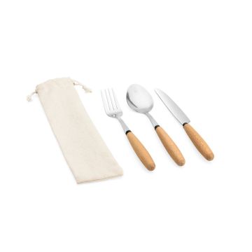 BOULUD. Set de 3 piese în lemn de salcâm - Natural
