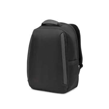 YANGON BPACK. Rucsac antifurt, din twill cu strat hidrofug și poliester reciclat 600D de înaltă densitate, pentru laptop de 17.3” - Negru - 20 L