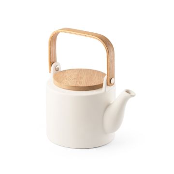 GLOGG. Ceainic din ceramică 700 mL - Alb pastelat - 700 mL