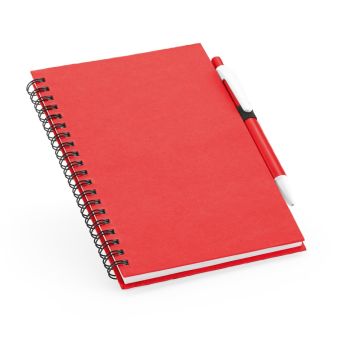 ROTHFUSS. Notepad cu spirala B6 cu de pagini liniate - Roșu
