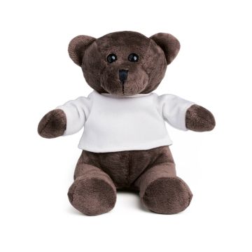 GRIZZLY. Jucărie de pluș ursuleț cu tricou îmbrăcat - Alb