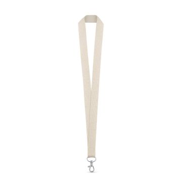HEATHROW. Lanyard din bumbac 100% - Natural deschis