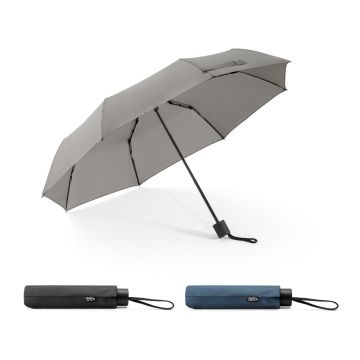 AIDEN. Umbrelă 21” din poliester reciclat (100% rPET) pongee 190T, pliabilă în 3 secțiuni
