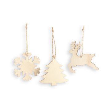 FLAKE. Ornament de Crăciun - Natural deschis