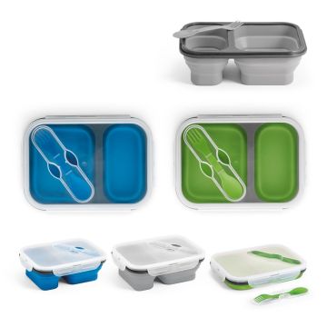 DILL. Cutie prânz. Cutie ermetică retractabilă din silicon și PP (480 și 760 mL)