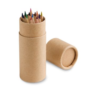 CYLINDER. Cutie 12 creioane colorate - Natural