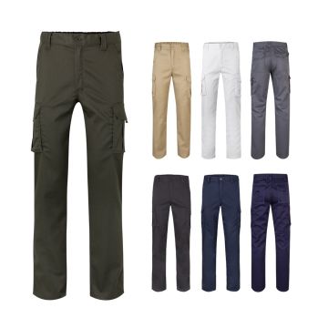 VL PAN. Pantaloni stretch cu buzunare multiple (290 g/m²), din bumbac (46%), EME (38%) și poliester (16%)