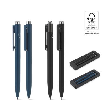 KYLIE SET. Set format dintr-un pix și un stilou fără cerneală, ambele din aluminiu (94% reciclat)
