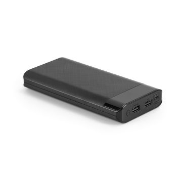 RAMAN. Power bank de 16'000 mAh cu afișaj ABS - Negru