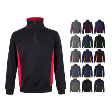 VL SVAROG. Hanorac bicolor din terry (260 g/m²), din poliester (65%) și bumbac (35%)