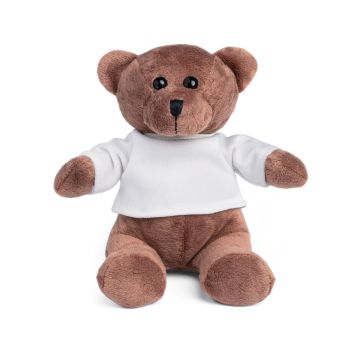 GRIZZLY. Jucărie de pluș ursuleț cu tricou îmbrăcat - Alb