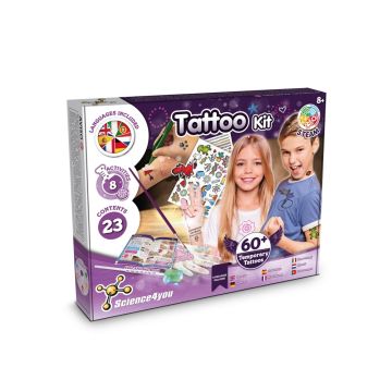 Tattoo Factory Kit III. Joc educațional furnizat cu o pungă cadou din hârtie kraft (115 g/m²) - Natural