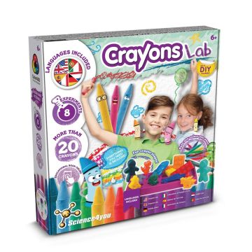 Crayon Factory Kit III. Joc educațional furnizat cu o pungă cadou din hârtie kraft (100 g/m²) - Alb
