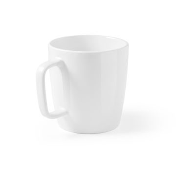 DHONI WHITE. Cană din ceramică de 450 ml - Alb - 450 ml