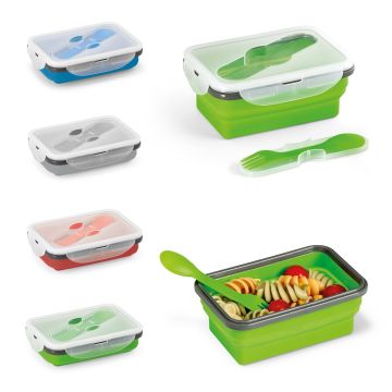 SAFFRON. Cutie prânz. Cutie ermetică retractabilă din silicon și PP 640 mL