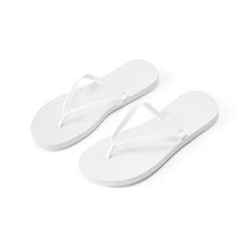 BALI L / XL. Papuci de casă cu tălpi sublimate complet personalizabile - Alb