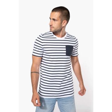 STRIPED SHORT SLEEVE SAILOR T-SHIRT WITH POCKET