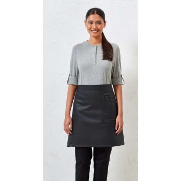 'DIVISION' WAXED LOOK DENIM WAIST APRON