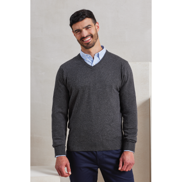 MEN'S KNITTED V-NECK SWEATER