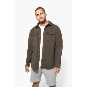 SHERPA-LINED FLEECE OVERSHIRT
