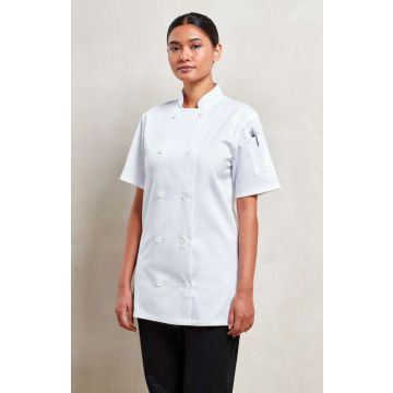 WOMEN'S SHORT SLEEVE CHEF'S JACKET