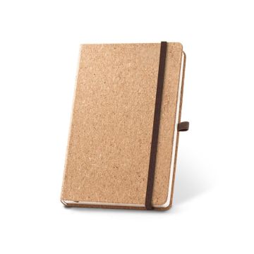 HAWKINS A5. Caiet A5 din plută cu pagini simple din material certificat FSC™ și alte materiale controlate - Natural