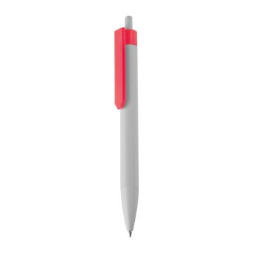 Ball pen with clip standard - Red - 13,8 × ø 1 cm