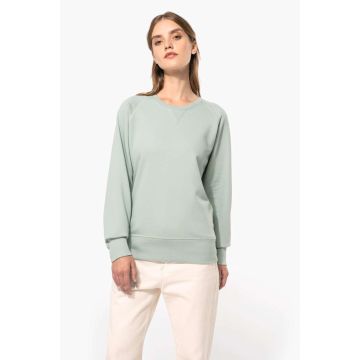 LADIES’ ORGANIC COTTON CREW NECK RAGLAN SLEEVE SWEATSHIRT