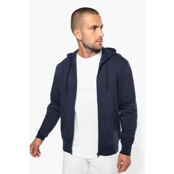 MEN'S ECO-FRIENDLY HOODED SWEATSHIRT WITH ZIP FASTENING