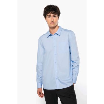 MEN'S LONG-SLEEVED COTTON POPLIN SHIRT