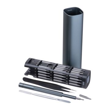 Set de biți CrisMa, 45 piese - gri închis - 14,8 x 3,8 x 3,8 cm