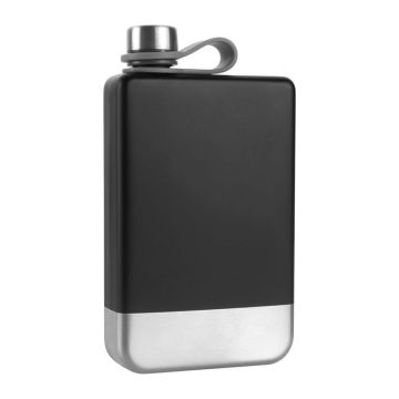Schwarzwolf 266 ml hip flask - Negru - 14.5 × 8 × 2.5 cm