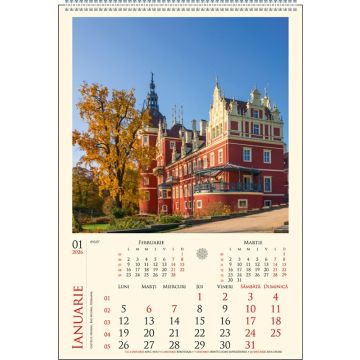 Calendar de perete, Castele, personalizabil
